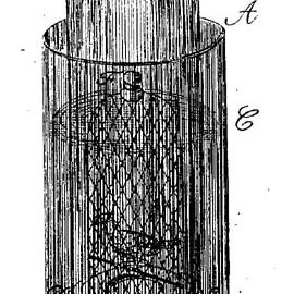 Glasklokke med lys og bur