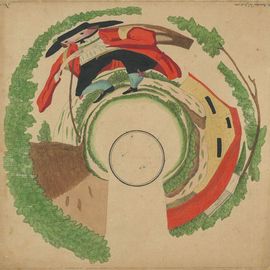 Tegning til cylindrisk spejl