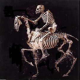 Malet glas i træramme